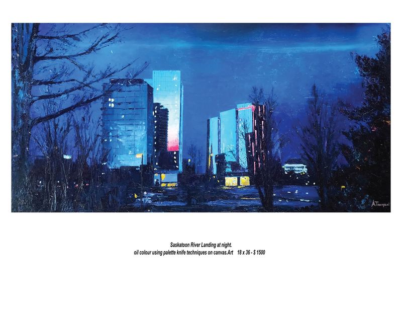 Saskatoon River Landing at Night by Ahmad Touqani