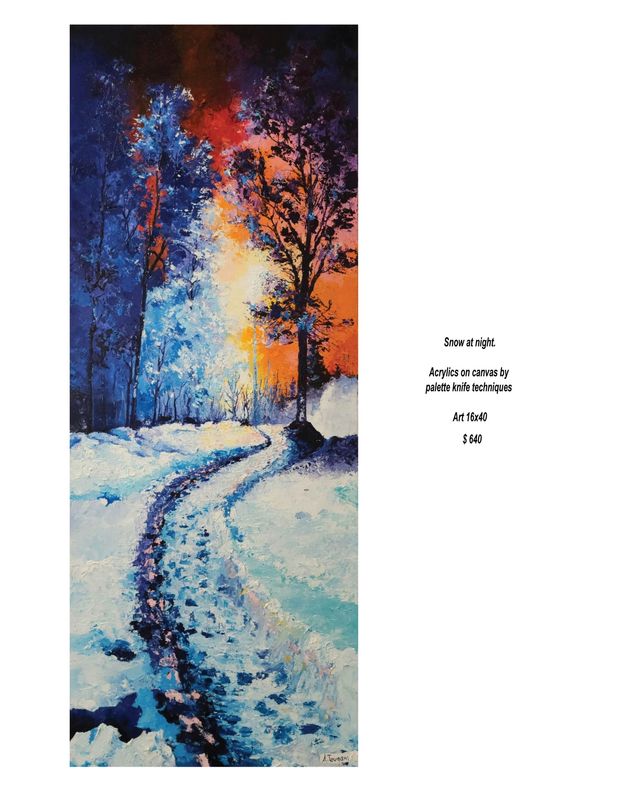 Snow at Night by Ahmad Touqani