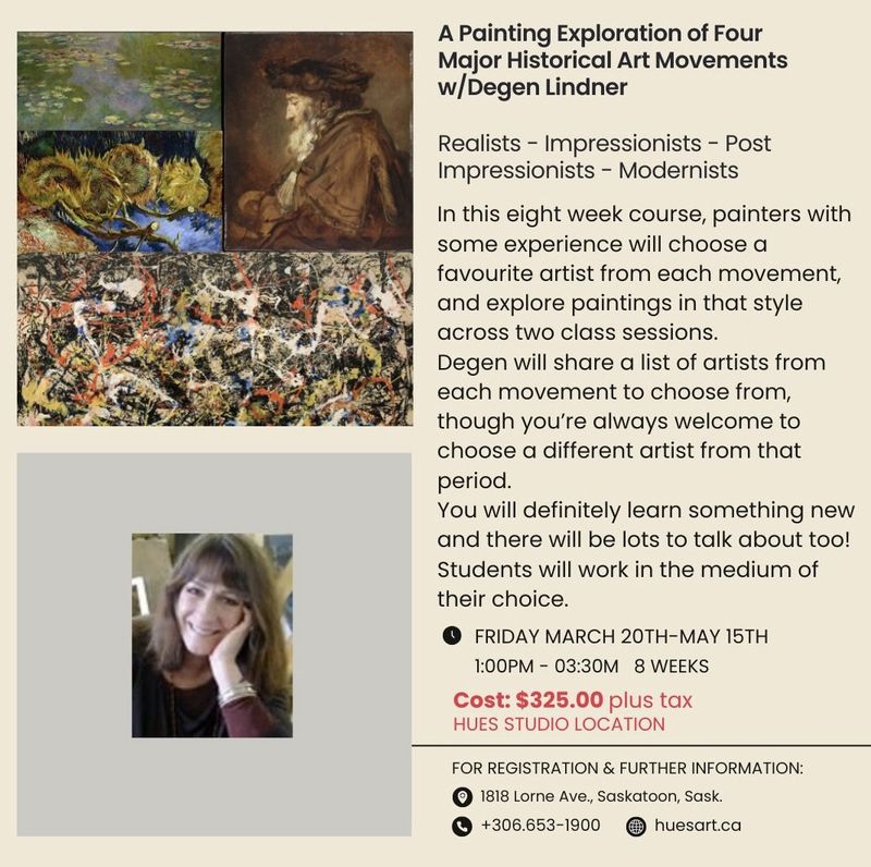 Painting exploration of four art movements D Lindner