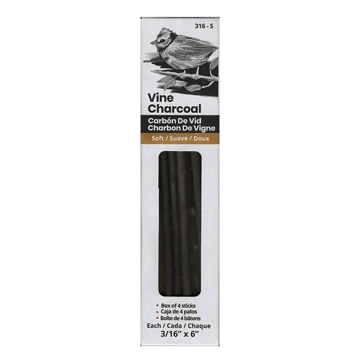 Vine Charcoal Soft 4 pc