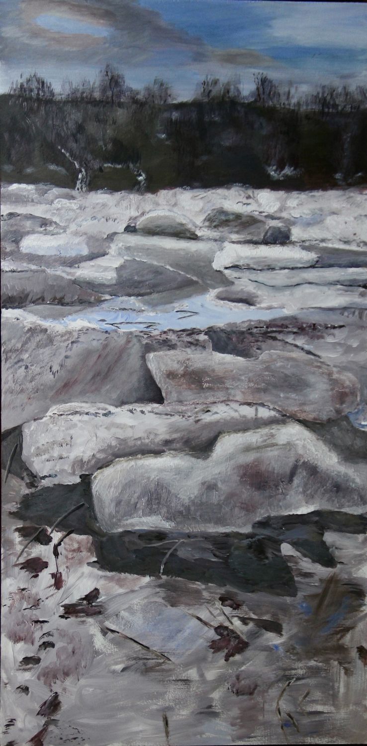 Battle River Breakup 1 by Rod McLaren