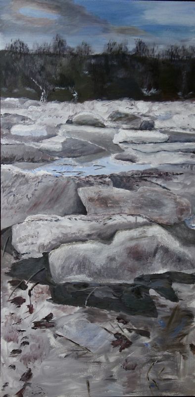 Battle River Breakup 1 by Rod McLaren