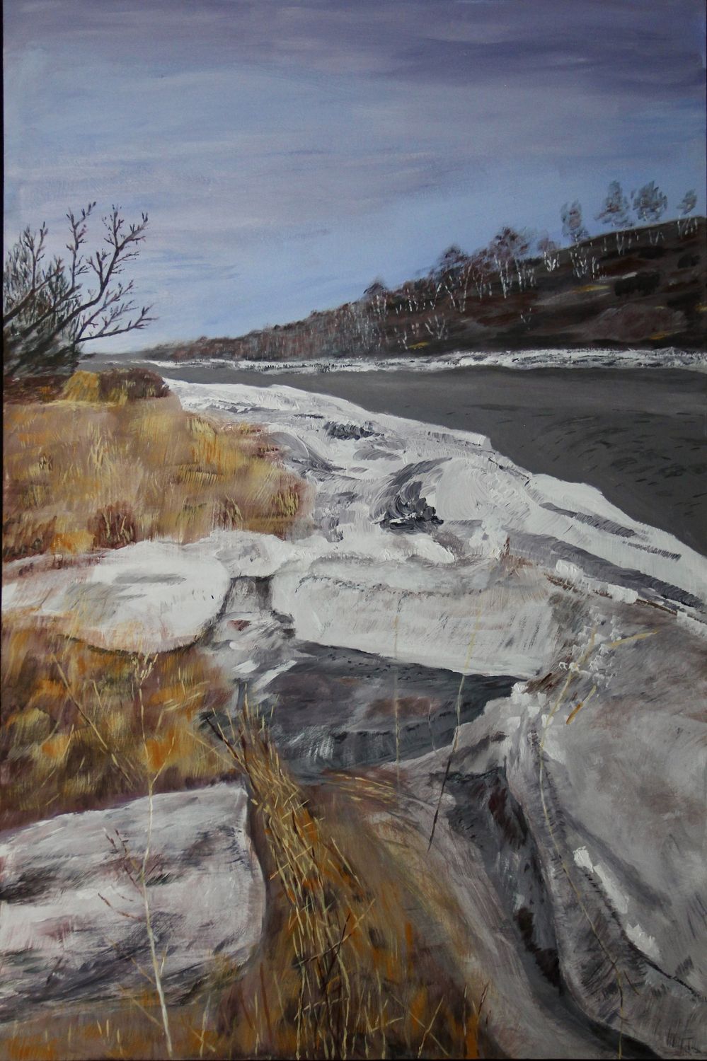 Battle River Breakup 3 by Rod McLaren