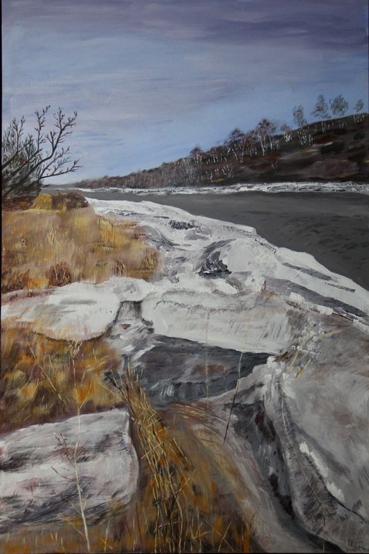 Battle River Breakup 3 by Rod McLaren