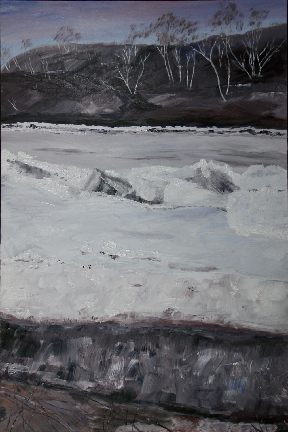 Battle River Breakup 2 by Rod McLaren