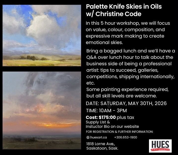 Sat Palette Knife Skies in Oils Workshop C Code