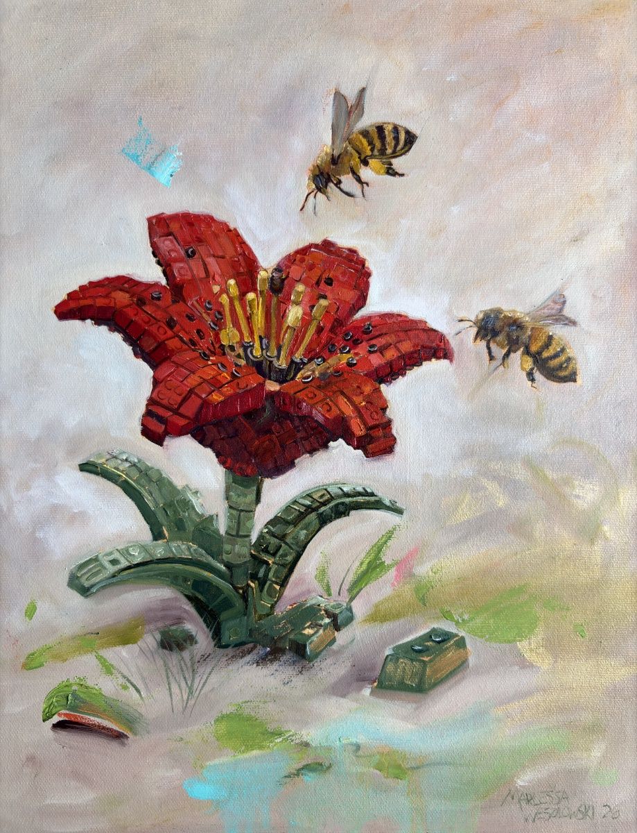 Western Red Lily by Marlessa Wesolowski