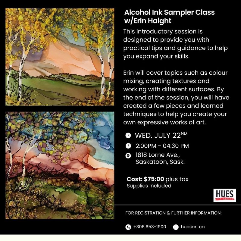 July 22 Alcohol Ink Sampler Erin Haight