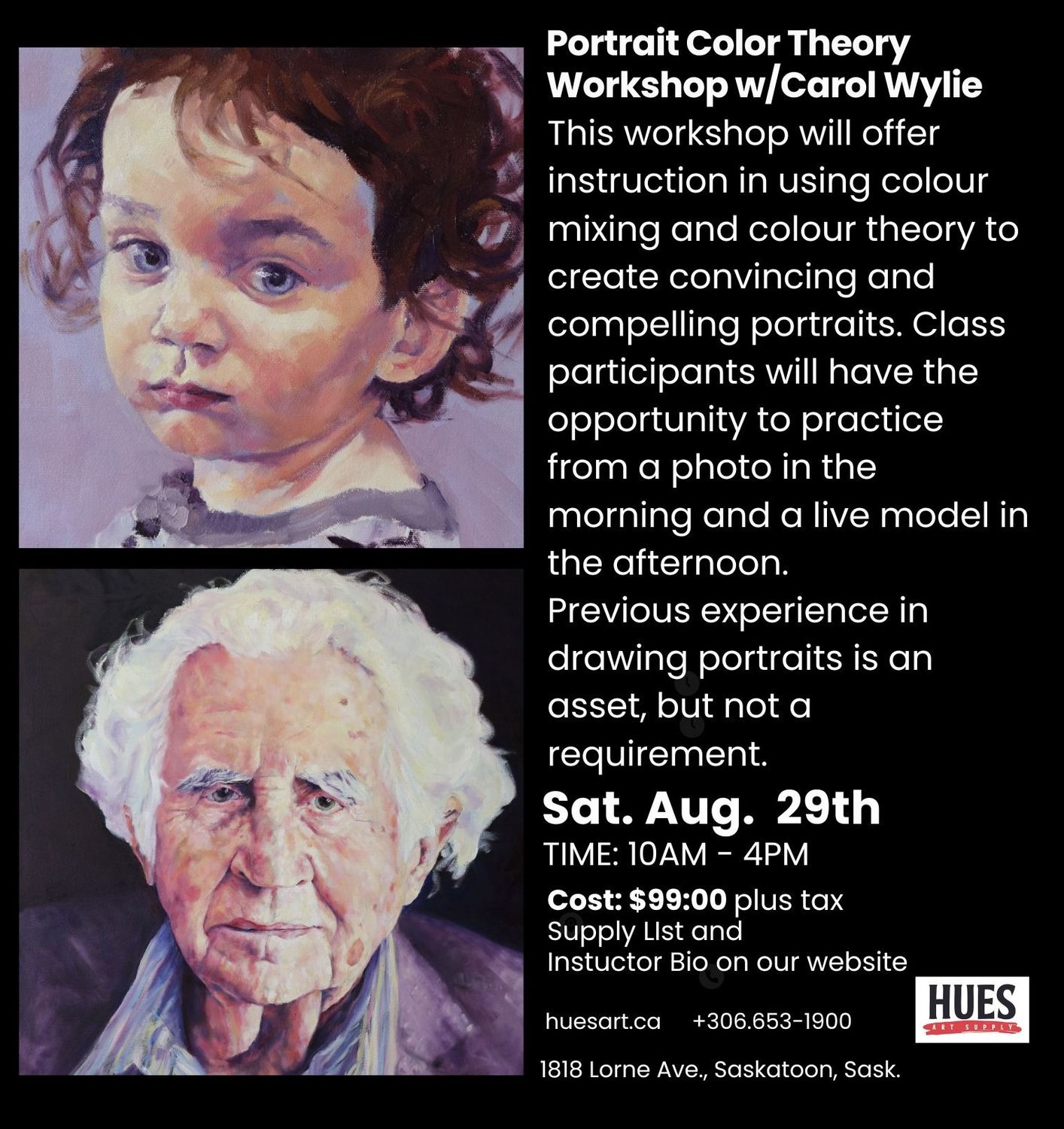 Portrait Colour Theory Workshop C Wylie Aug 29