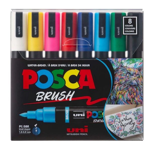 Posca Set PC-5BR Brush 8 pc