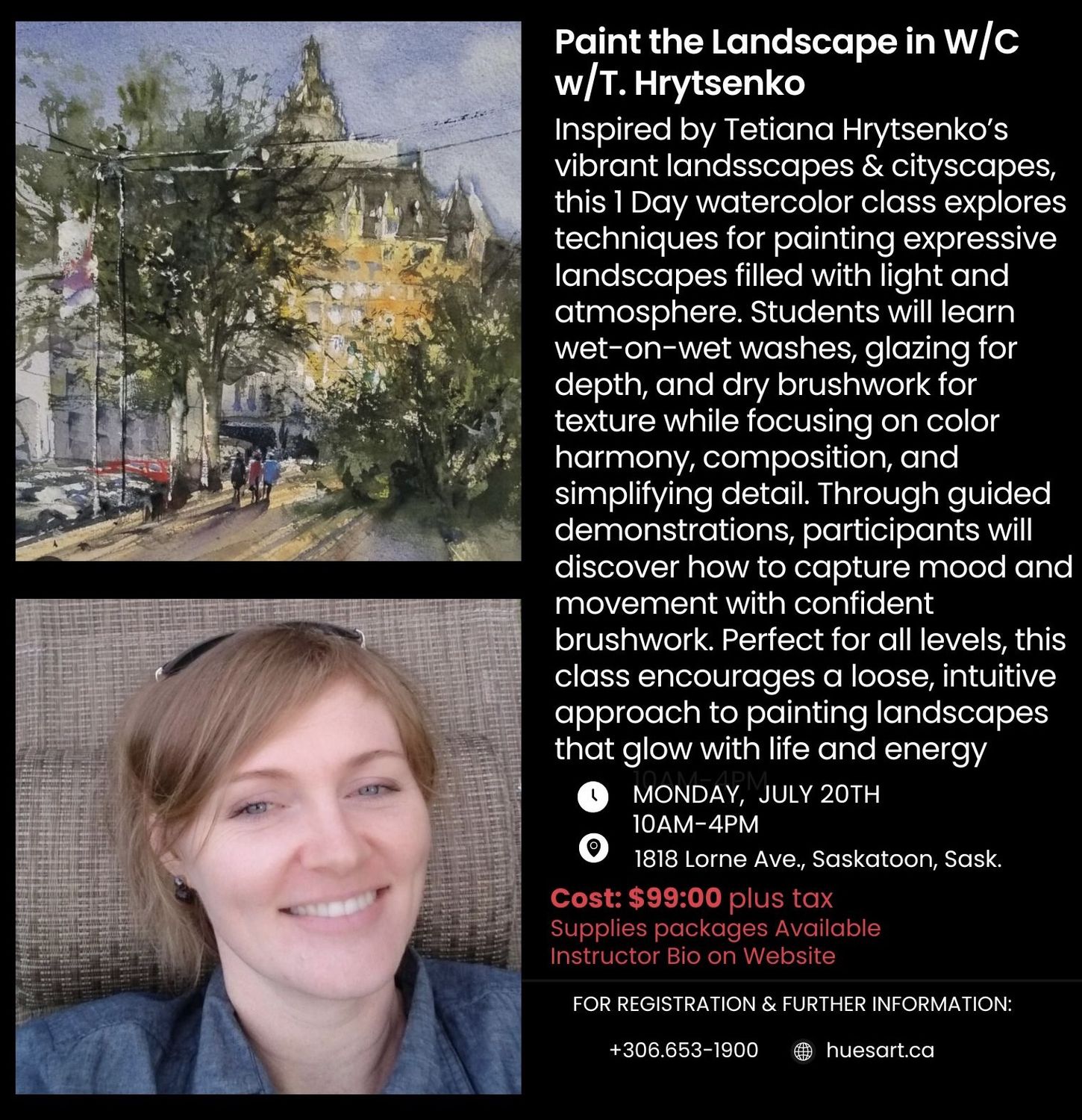 July 20: Watercolour Landscapes with Tetiana Hrytsenko