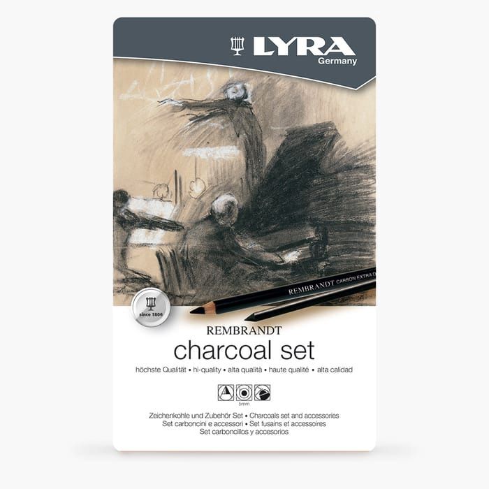 Lyra Rembrandt Charcoal Pencil Tin Set 11 piece