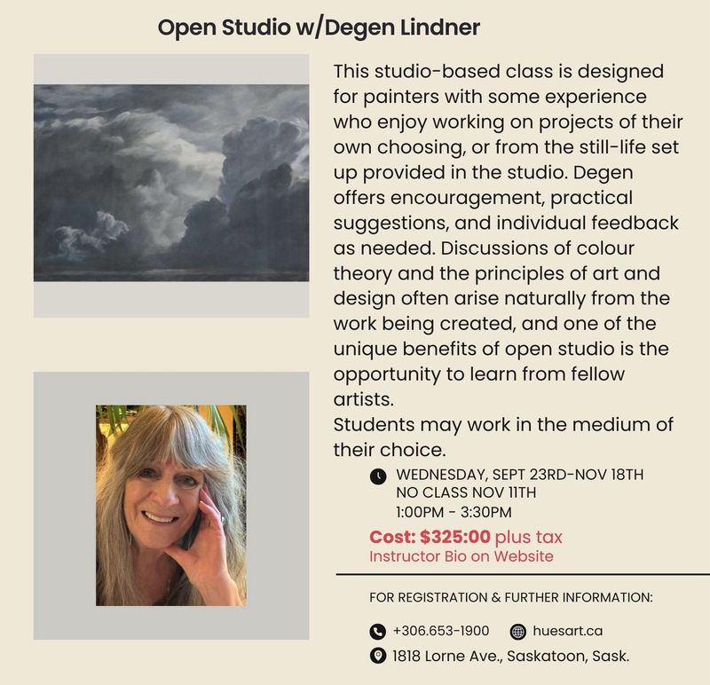 Wednesday Open Studio Degen Lindner