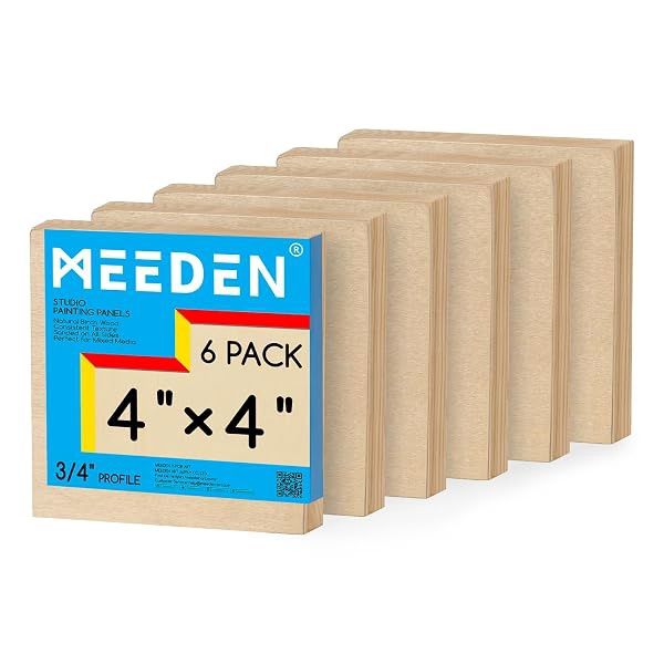 Meeden Wood Panel Pack 4x4x3/4 6pack
