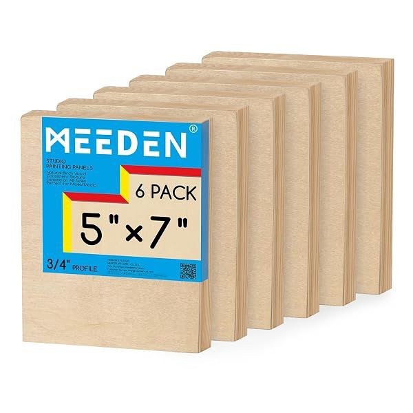 Meeden Wood Panel Pack 5x7x3/4 6pack