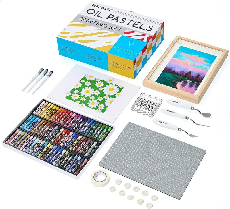 MEEDEN Soft Oil Pastels Complete Art Kit 72 Colors