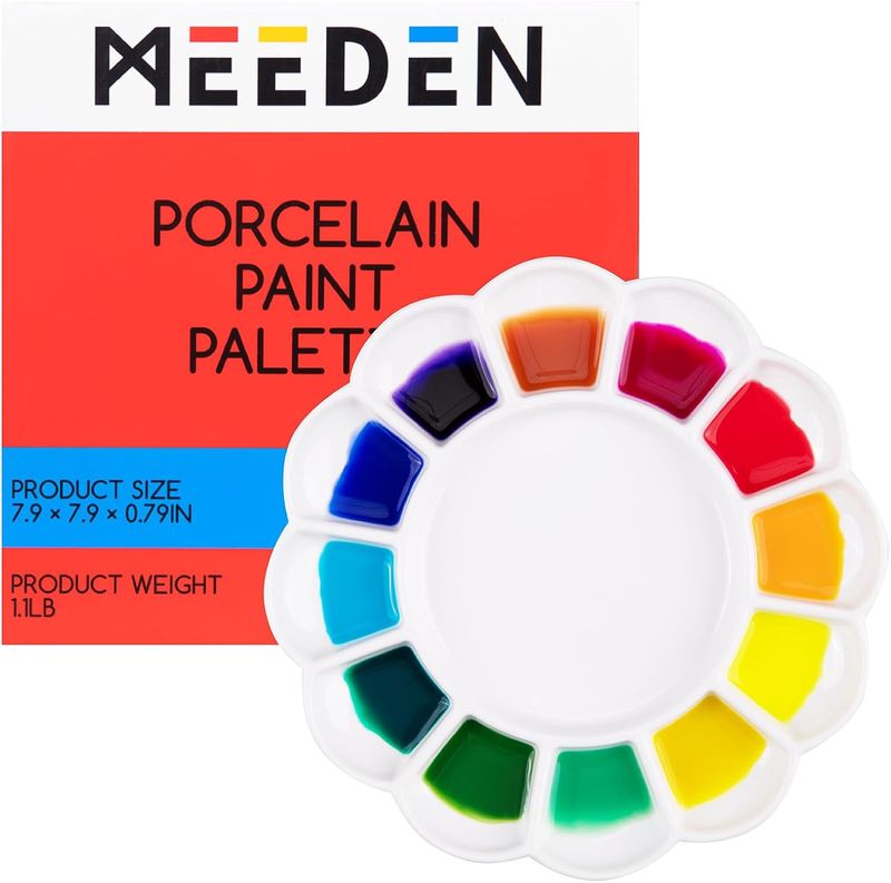 MEEDEN Porcelain Paint Palette 13 Well