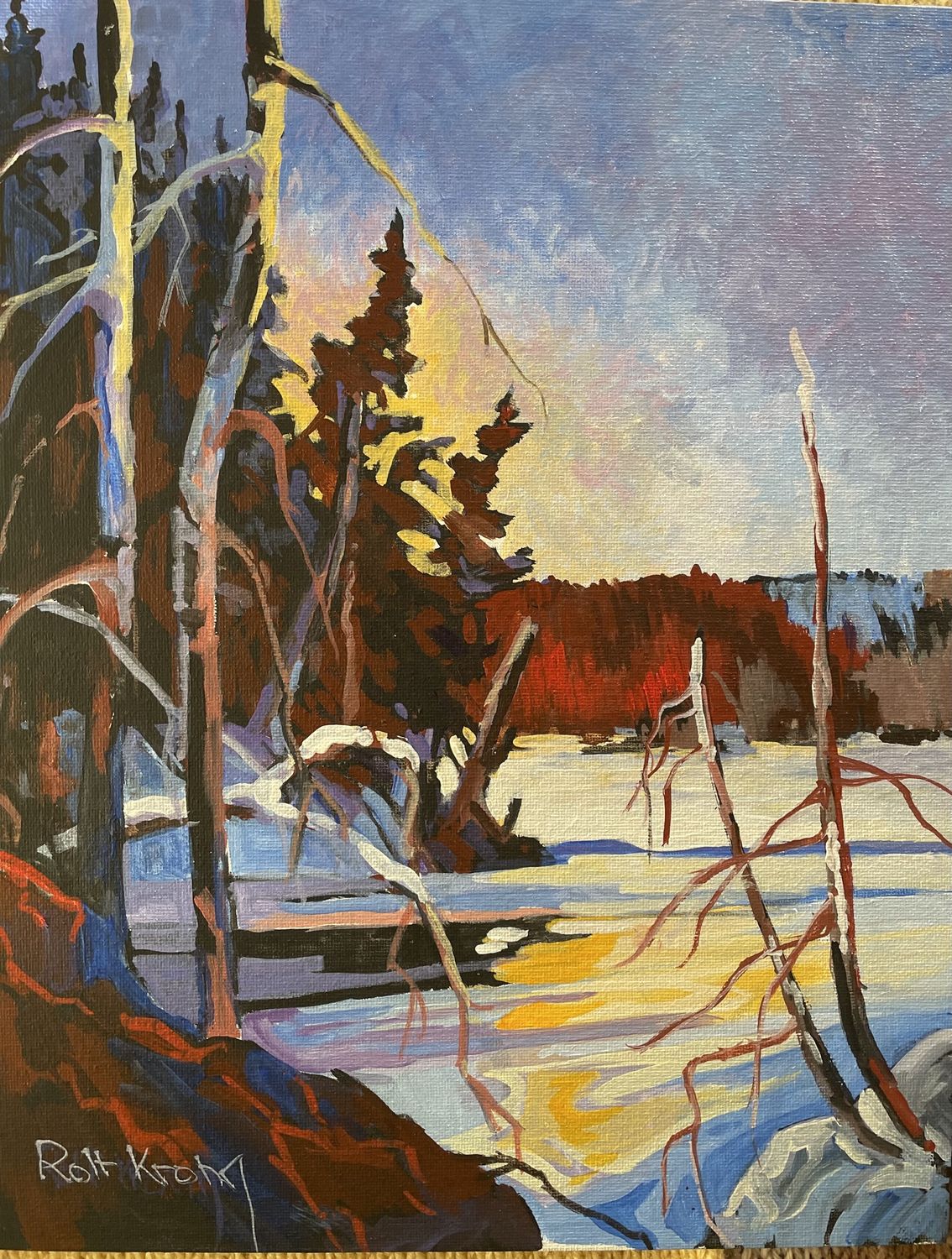 Winter Sunset by Rolf Krohn