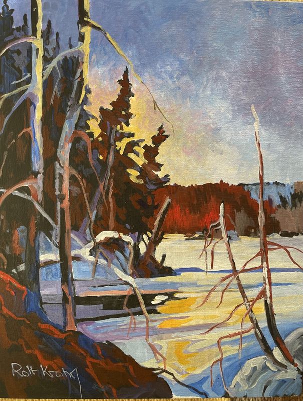 Winter Sunset by Rolf Krohn