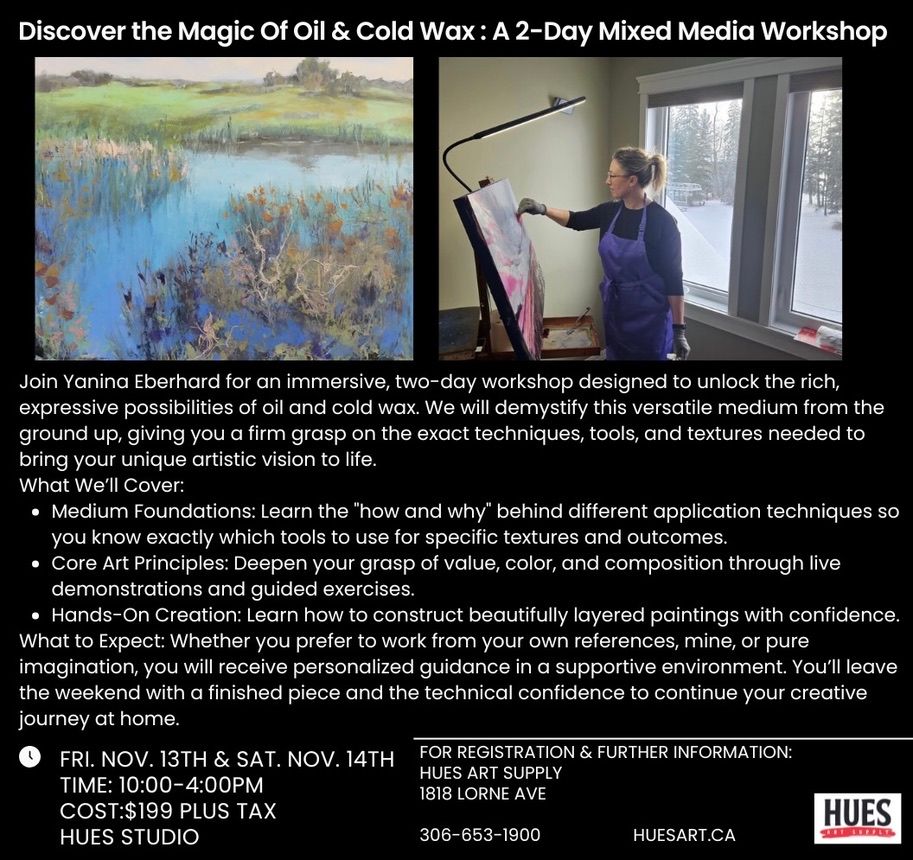 Nov 13-14 Cold Wax Mixed Media Workshop Yanina Eberhard