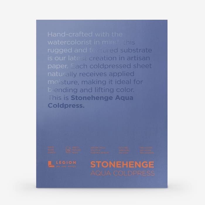 Stonehenge Aqua Cold Press Block 9x12 White