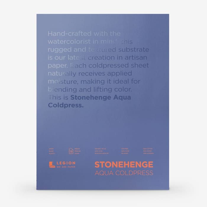 Stonehenge Aqua Cold Press Block 12x16 White”
