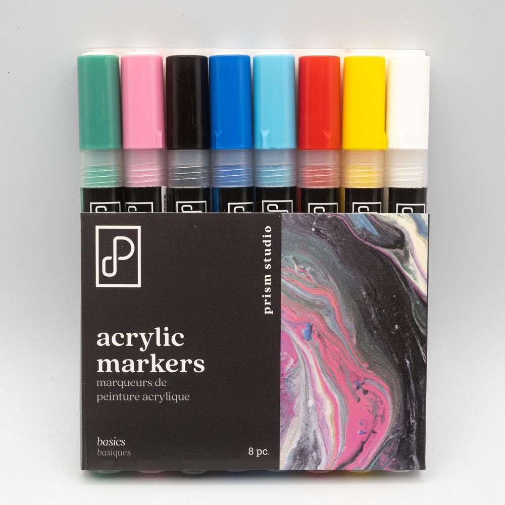 Prism Studio Acrylic Paint Marker Basic Set 8 piece