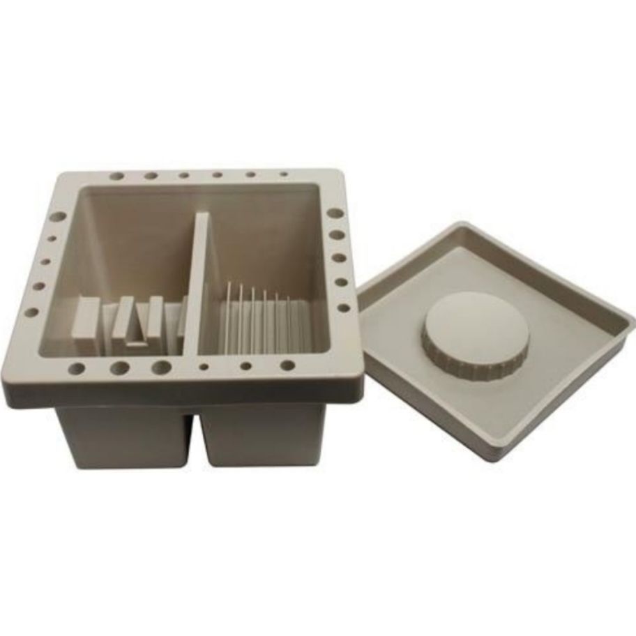 Square Brush Basin with Lid