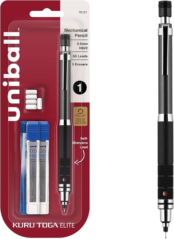 Uni-ball Kuru Toga Elite Mechanical Pencil 0.5mm – Gunmetal