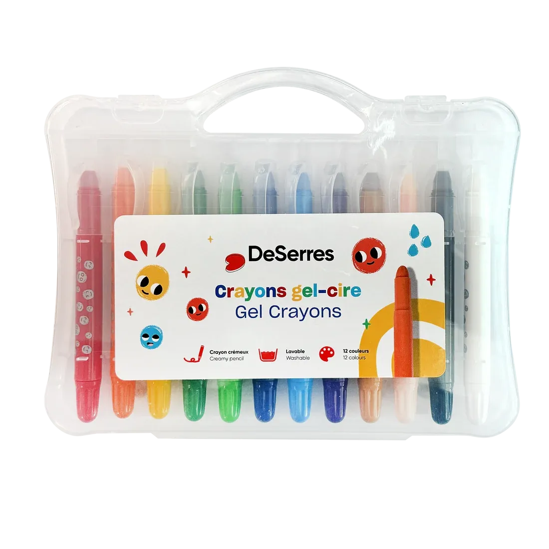 Wax Gel Crayon Set for Kids 12 piece