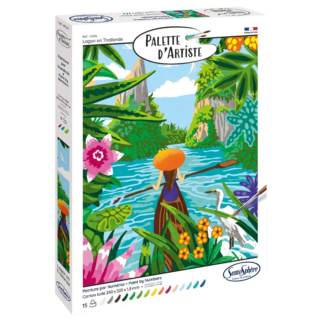 Artist Palette Lagoon in Thailand Paint by Numbers Kit