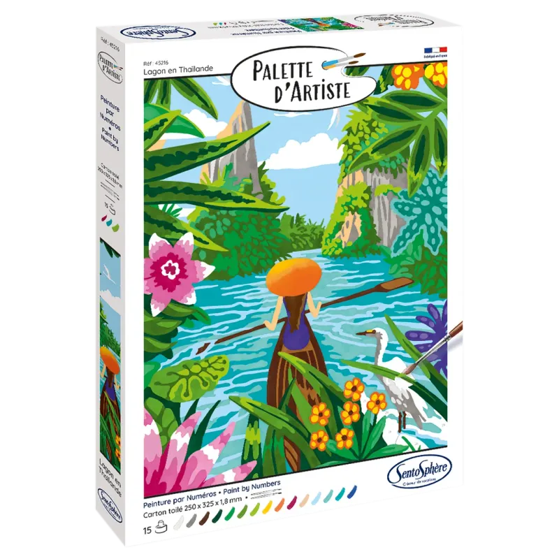 Artist Palette Lagoon in Thailand Paint by Numbers Kit