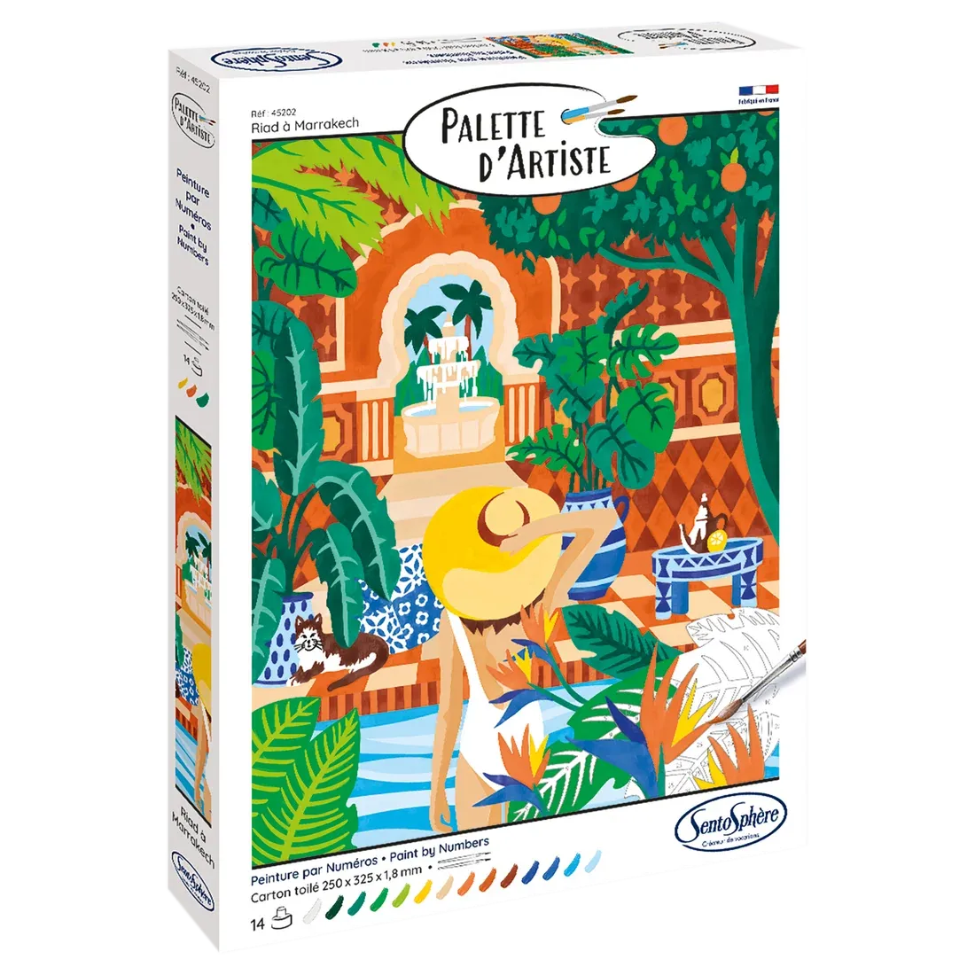 Artist Palette Riad in Marrakech Paint by Numbers Kit