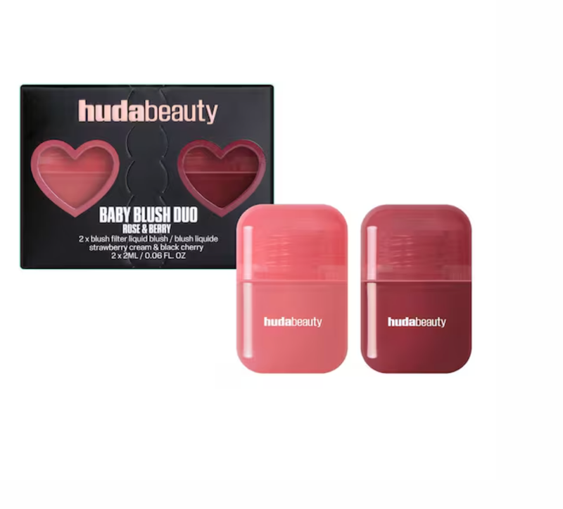 Huda Beauty Baby Blush Duo Cotton Candy and Peach Sorbet - Coffret blush