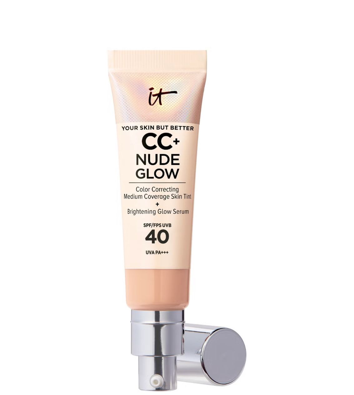 IT Cosmetics CC+ Nude Glow SPF 40 – Fond de Teint Léger &amp; Sérum Éclat (32 ml)