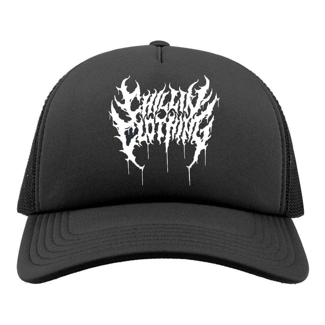 &quot;Death Metal Logo &quot; Trucker Hat Black