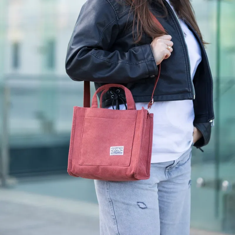 Torebka Damska na lato, mała, Terakotowa.