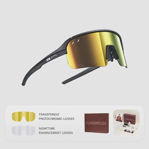 SUNRIMOON Twilight Series Limited Edition Gift Set JN-2502B, 版本: 半框, 顏色: 黑框/24K金色