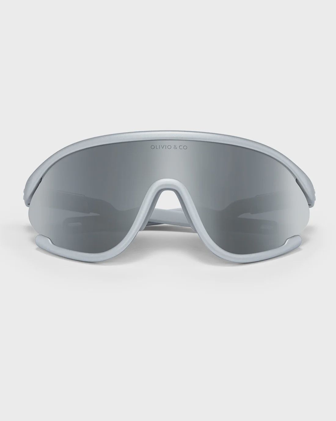 OLIVIO &amp; CO Junior Full-Rim Sports Sunglasses Space Silver, 顏色: 太空銀 配 彩膜 黑金鏡片, 系列: 全框, 適用年齡: 3-7歲