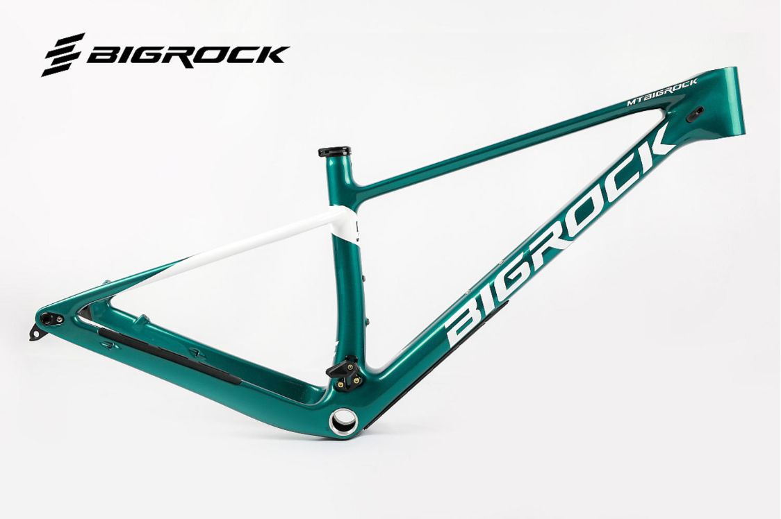 BIGROCK 27.5&quot; 碳纖山地車架/越野/硬架, 尺碼: XS, 顏色: 水晶綠 Crystal Green