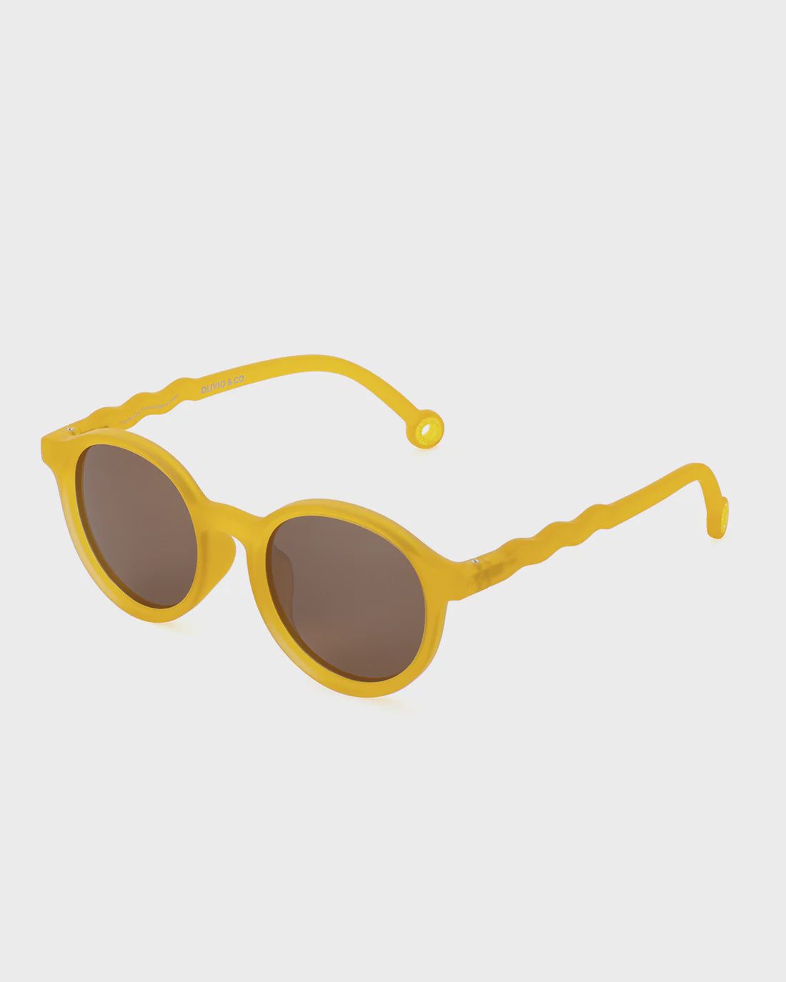 OLIVIO &amp; CO Children&#39;s Oval Sunglasses, Series: 柑橘系列, 適用年齡: 3-7歲, Colour: 柑橘黃 配 全色片/茶片