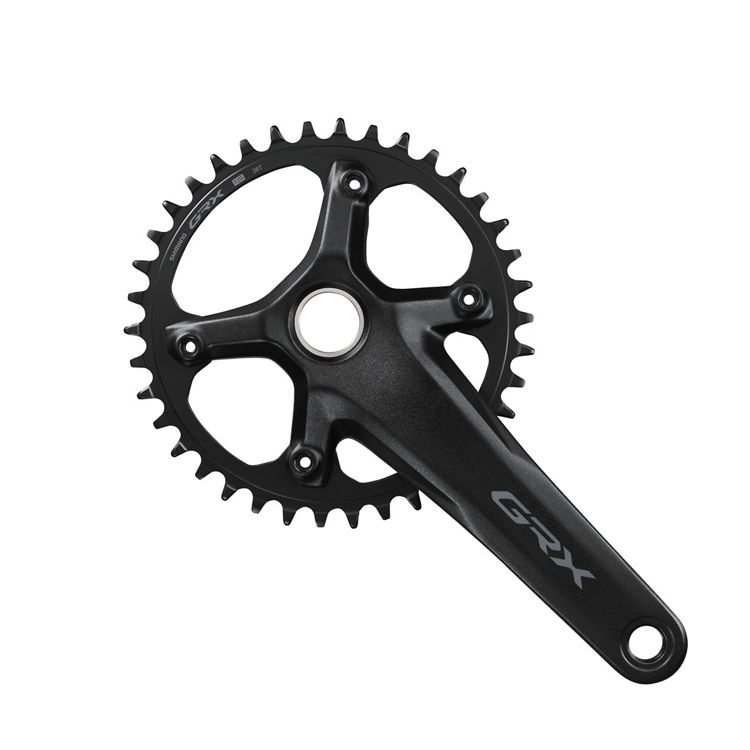 SHIMANO GRX FC-RX610-1 Crankset, Size: 165mm, Chain Teeth: 38T