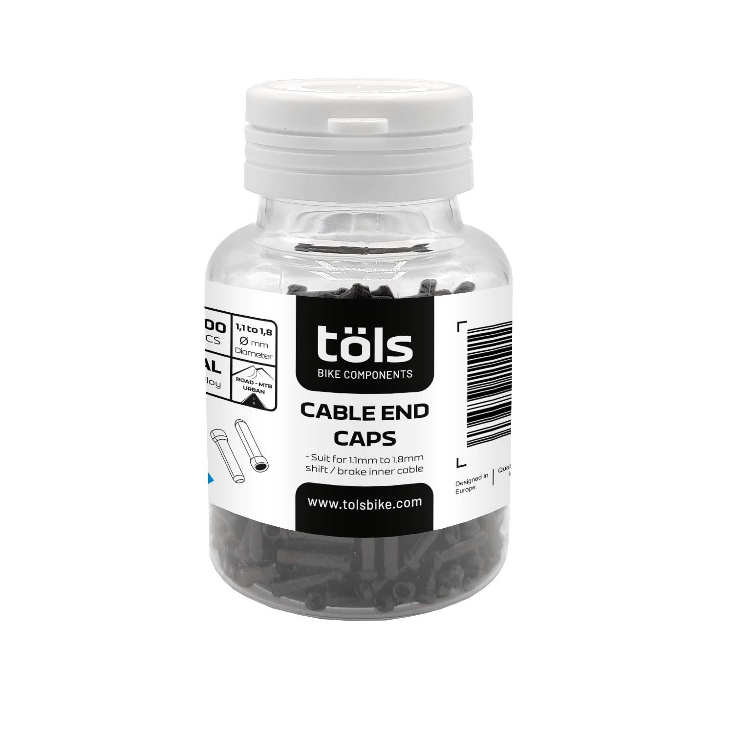 TÖLS CABLE END CAPS (500PCS) BLACK