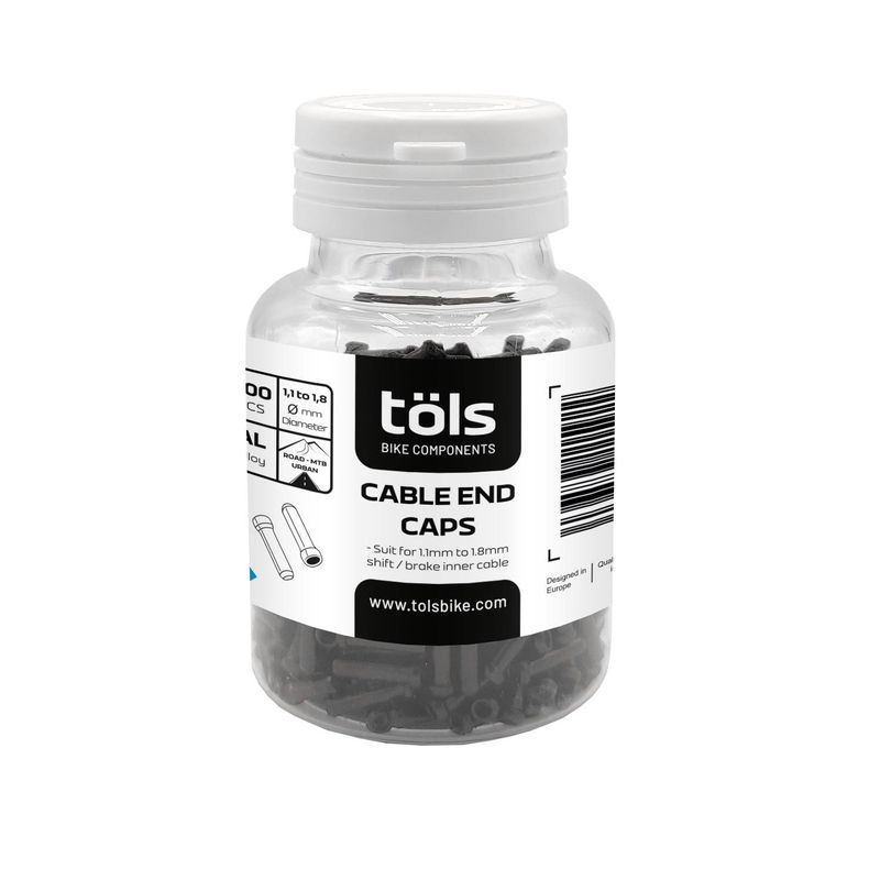 TÖLS CABLE END CAPS (500PCS) BLACK