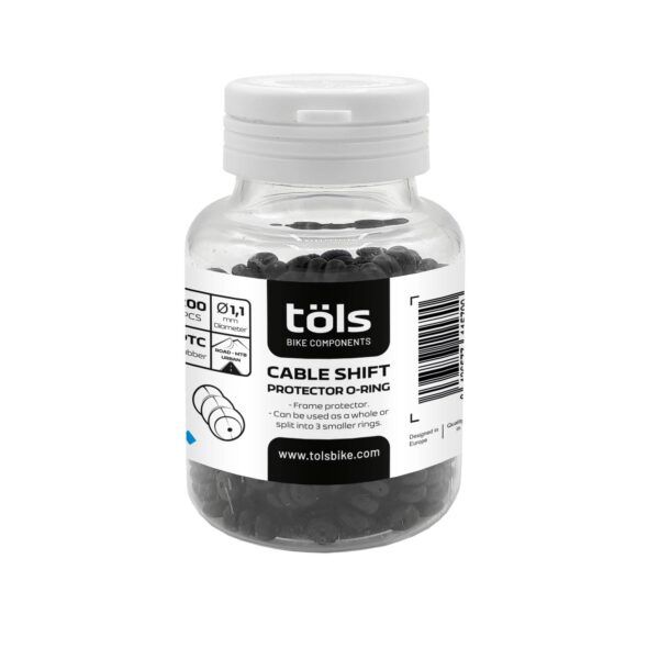 TÖLS CABLE SHIFT PROTECTOR O-RING 1,1MM. BLACK (200PCS)