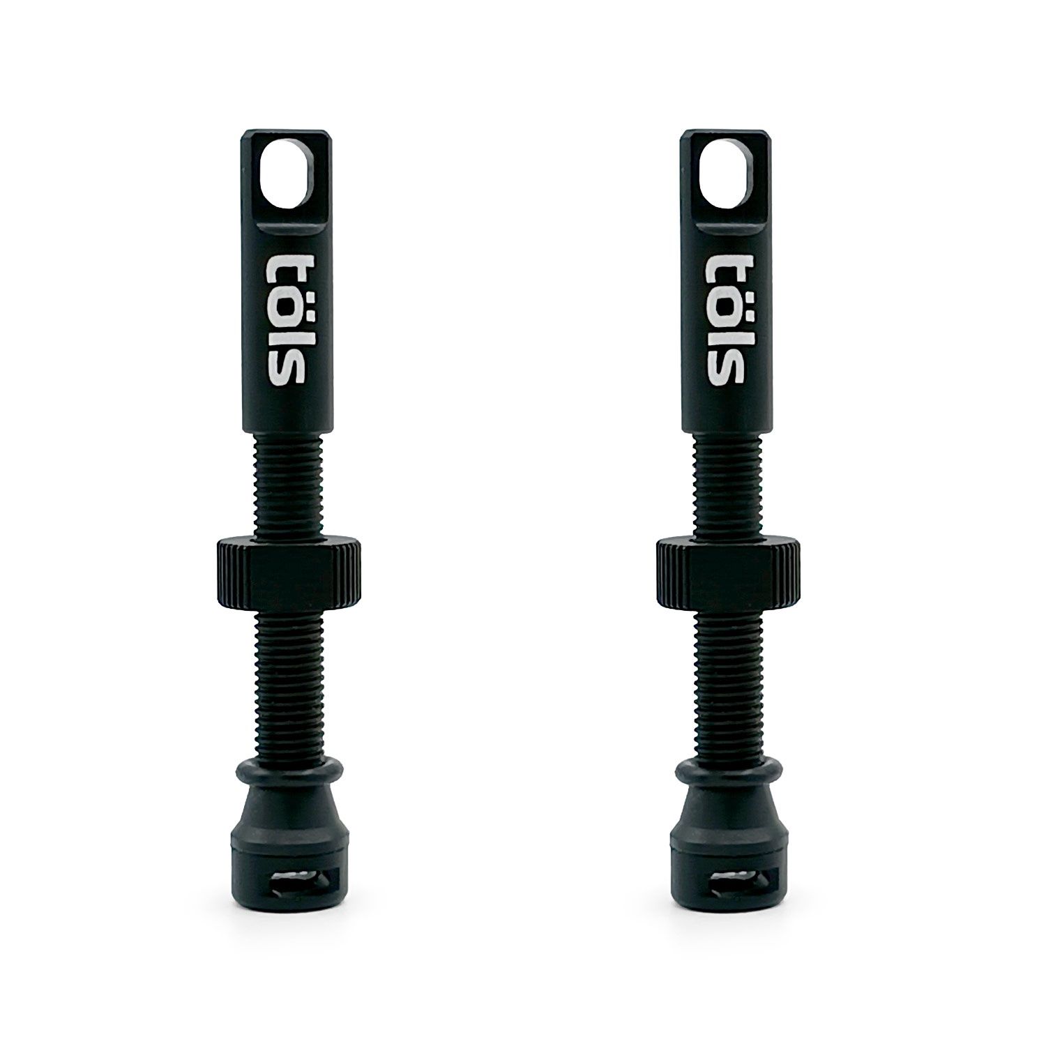 TÖLS TUBELESS ALUMINIUM PRESTA VALVES KIT 44 MM MATE BLACK
