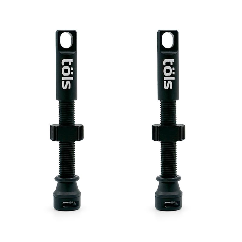 TÖLS TUBELESS ALUMINIUM PRESTA VALVES KIT 44 MM MATE BLACK