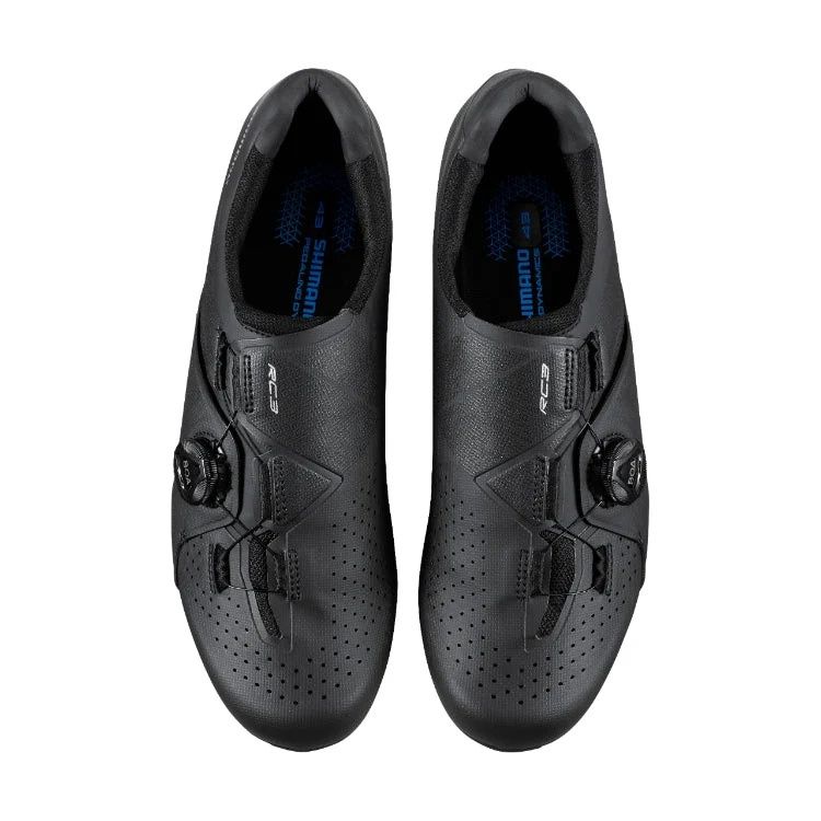 SHIMANO Road Cycling Shoes – Wide Fit SH-RC300, Size: 38, Colour: 黑色
