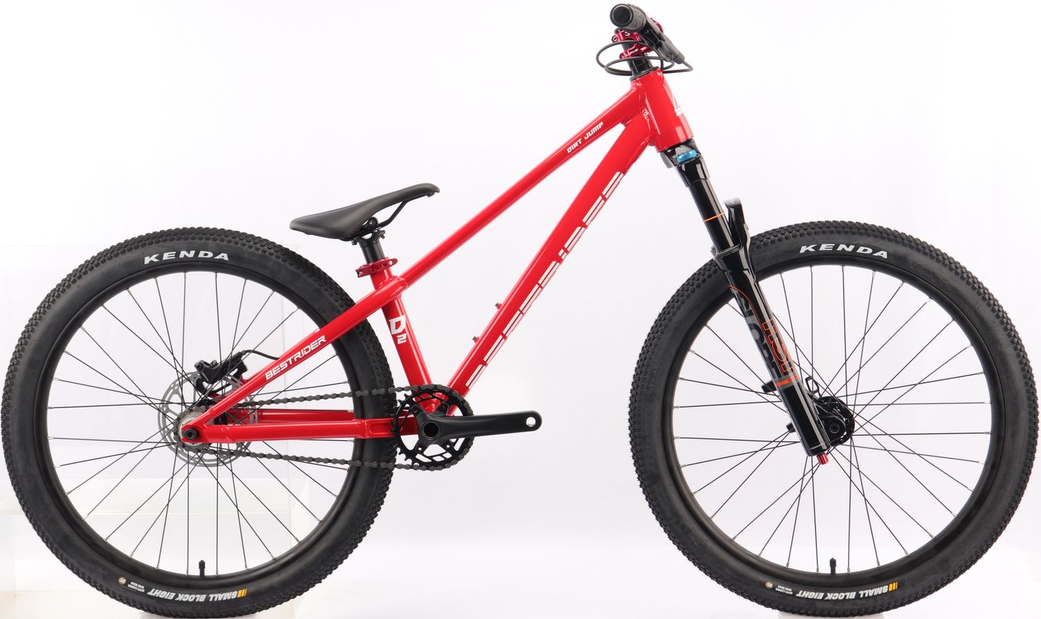 BESTRIDER 24 Dirt Jump (D2) Single Speed, 版本: D2-快拆氣叉, 顏色: 紅色