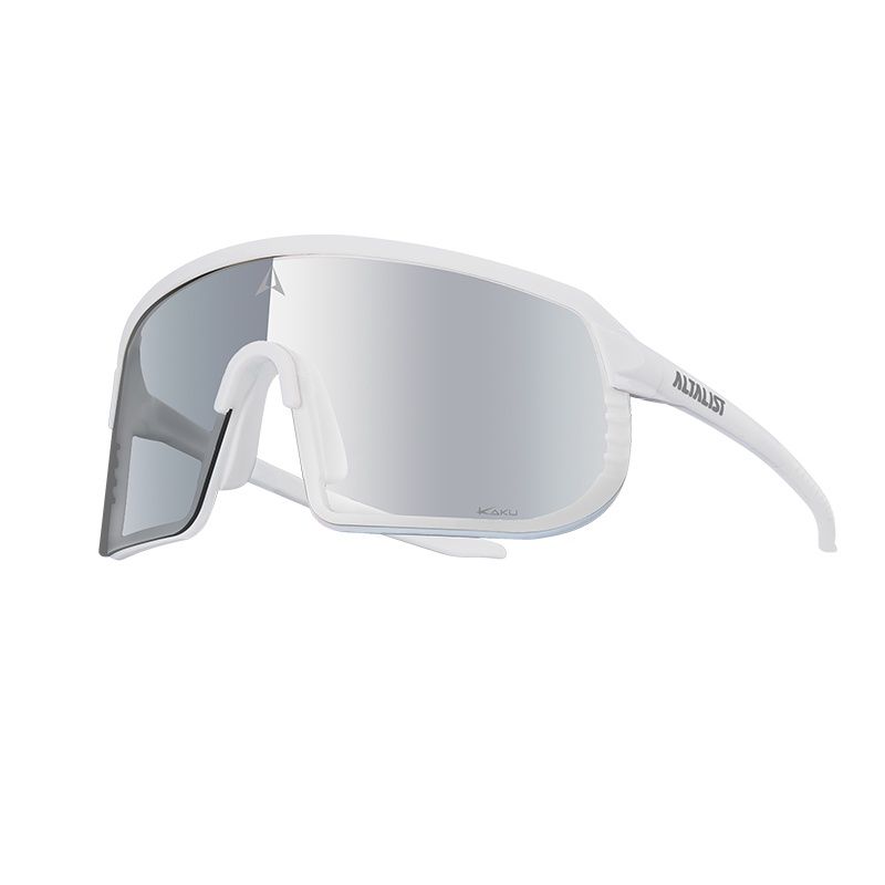 ALTALIST KAKU SP2 Sports Sunglasses, Frame Colors: 白框, 鏡片顏色: 銀鏡